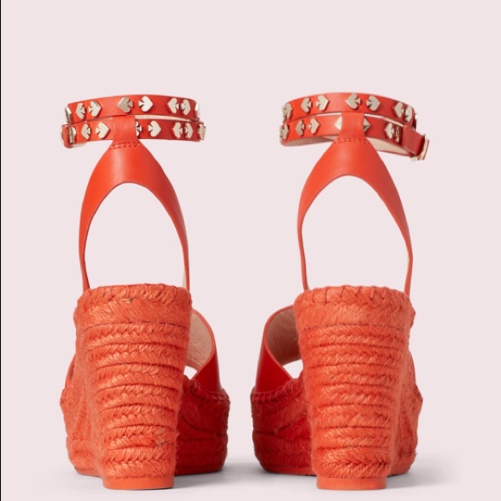NIB Kate Spade Sandals Frenchy Leather Espadrille - Picture 2 of 11